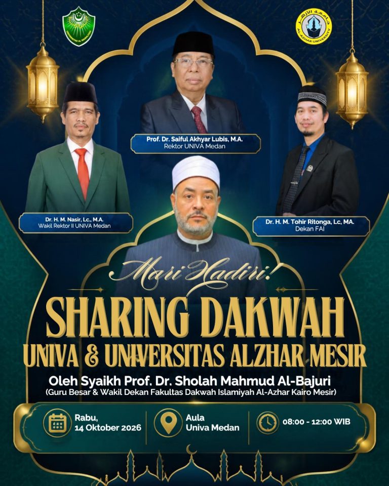 Fakultas Agama Islam UNIVA Medan Gelar Seminar Internasional Sharing Dakwah Bersama Universitas Al-Azhar Mesir